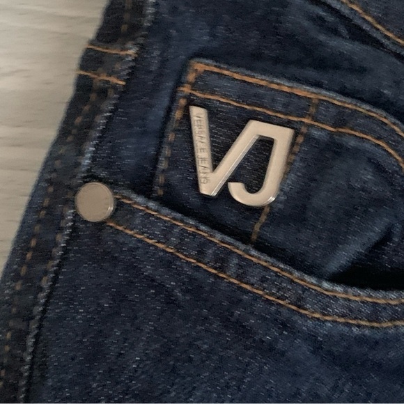 Versace Vintage Y2K Dark Wash Skinny Jeans - Picture 3 of 9